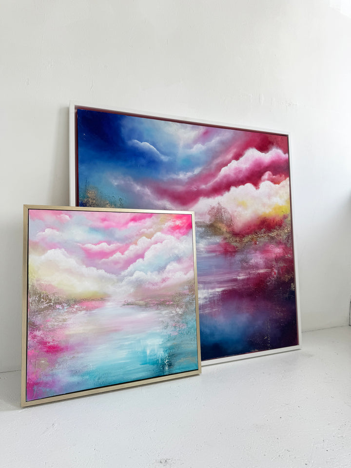 Waves of Luminous Joy -100x100cm Original Oil Painting on Canvas