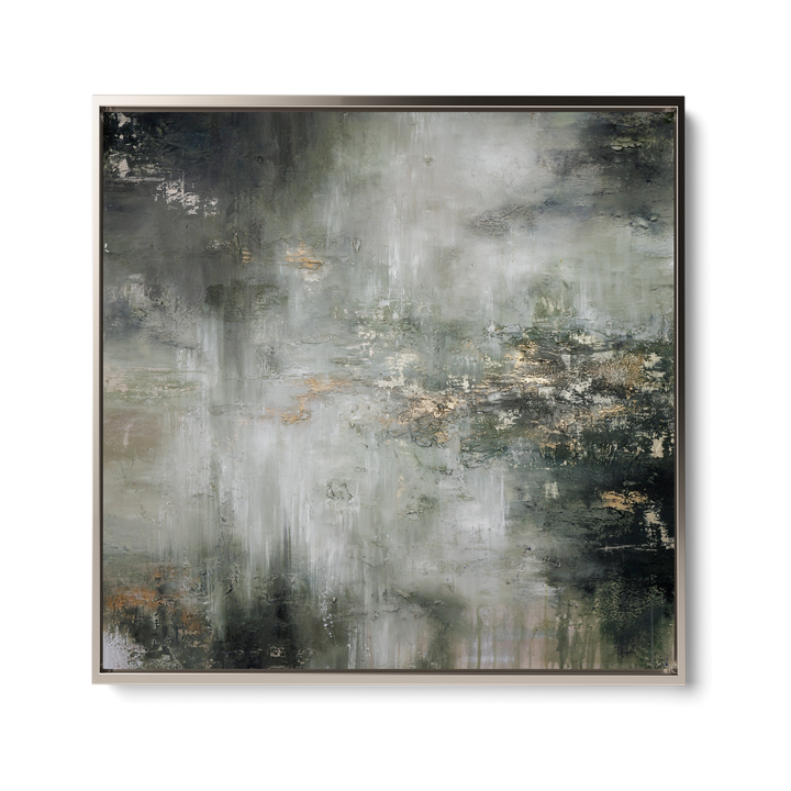 Whispers of Emerald Twilight- 100x100cm Original Oil Painting on Canvas