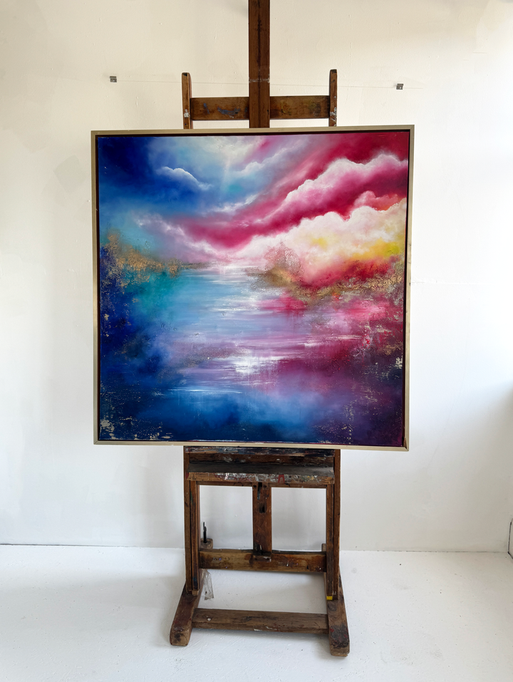 Waves of Luminous Joy -100x100cm Original Oil Painting on Canvas