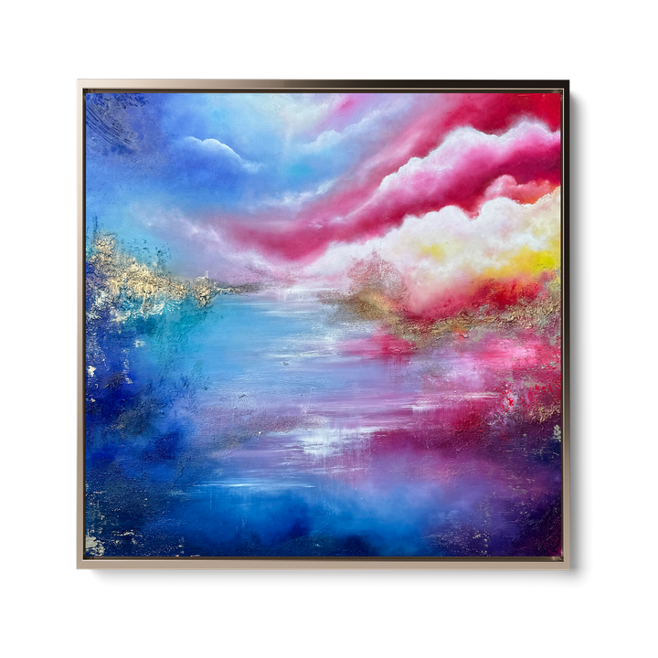 Waves of Luminous Joy -100x100cm Original Oil Painting on Canvas