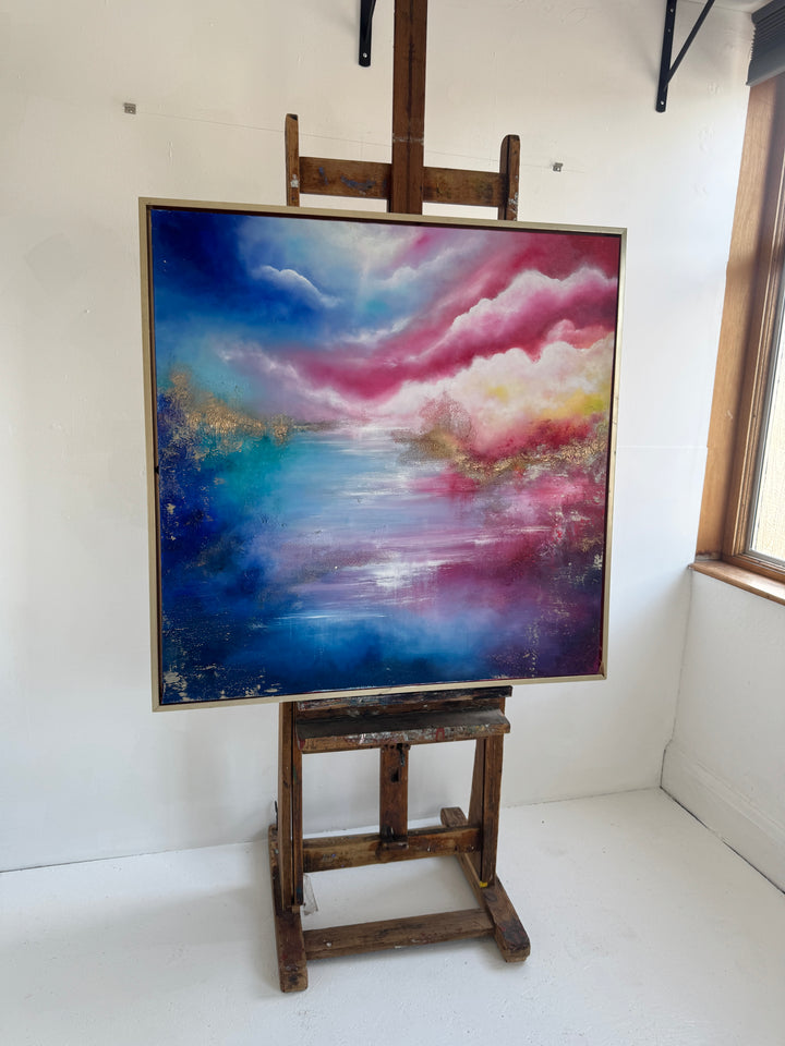 Waves of Luminous Joy -100x100cm Original Oil Painting on Canvas