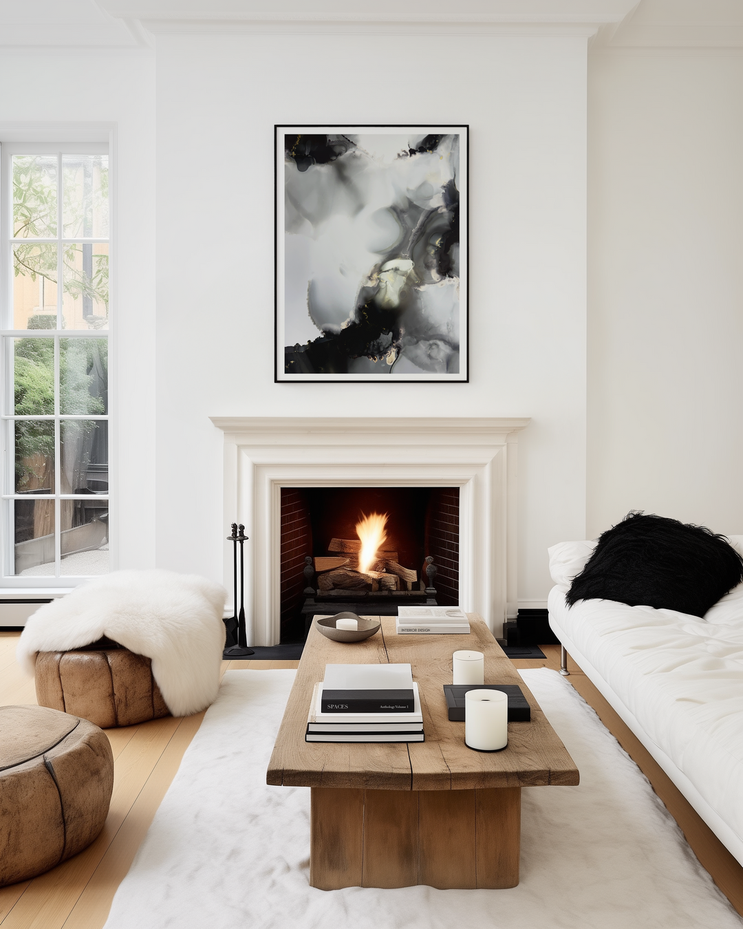The Flow of Serenity  -60x84cm Original fluid Painting