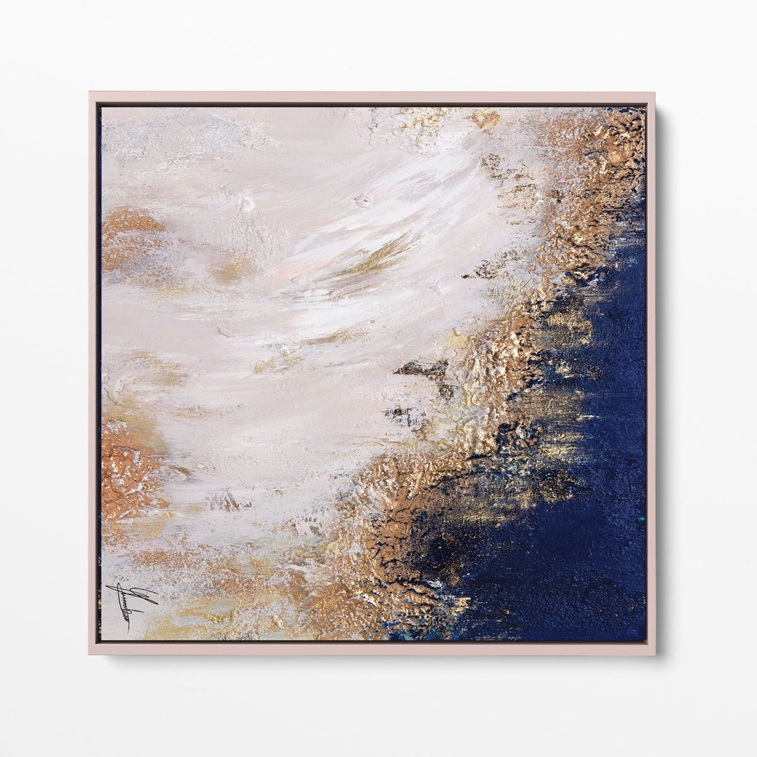 Square Navy wanderlust canvas print