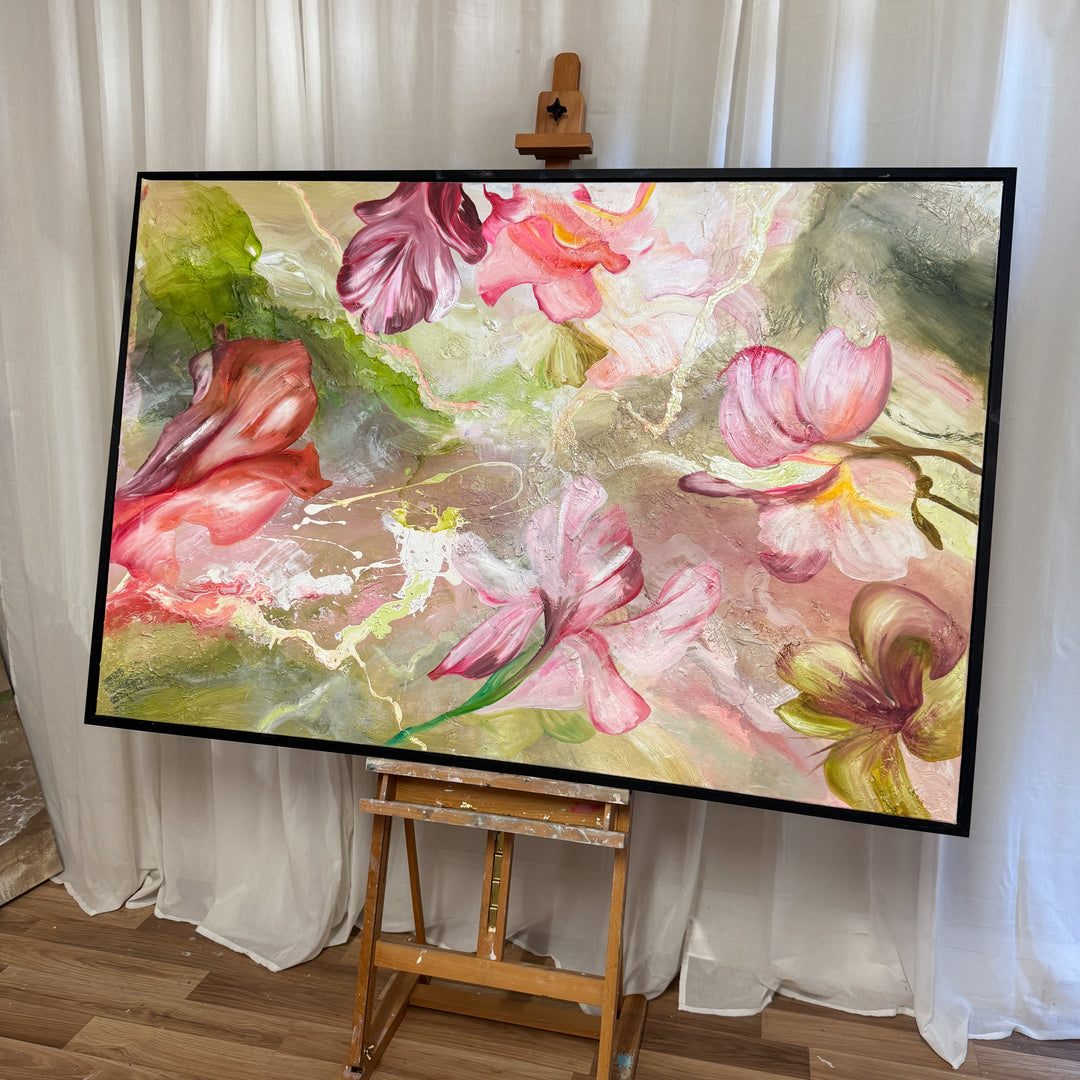 Where New Beginnings Bloom - Original oil painting 150x100cm