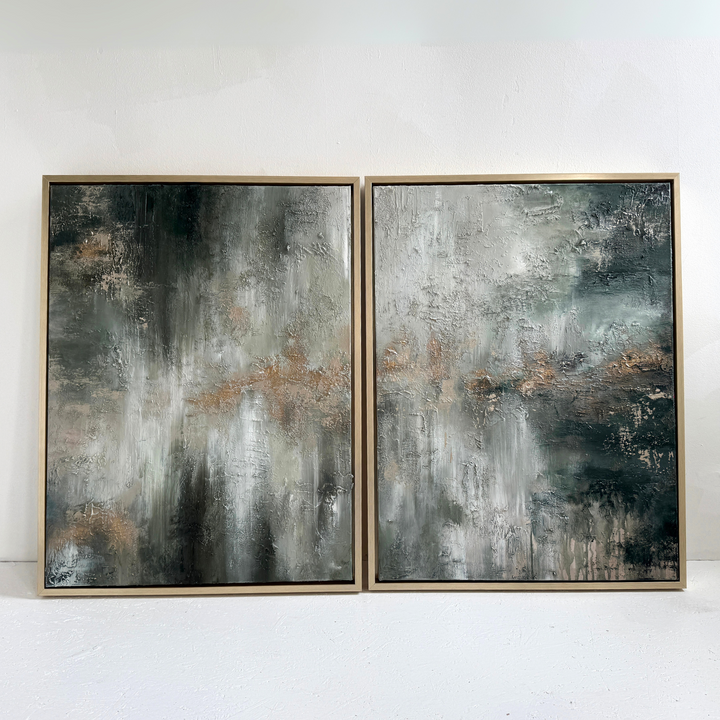 Forest Euphoria  Diptych- 60x84cm x2 Original Oil Painting on Canvas