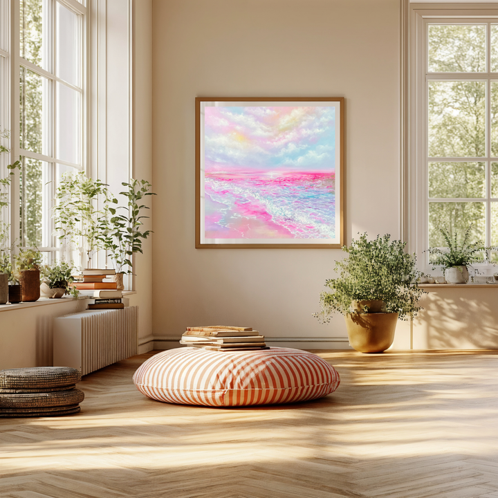 Where Happiness Blooms- Square 50x50cm Fine art print