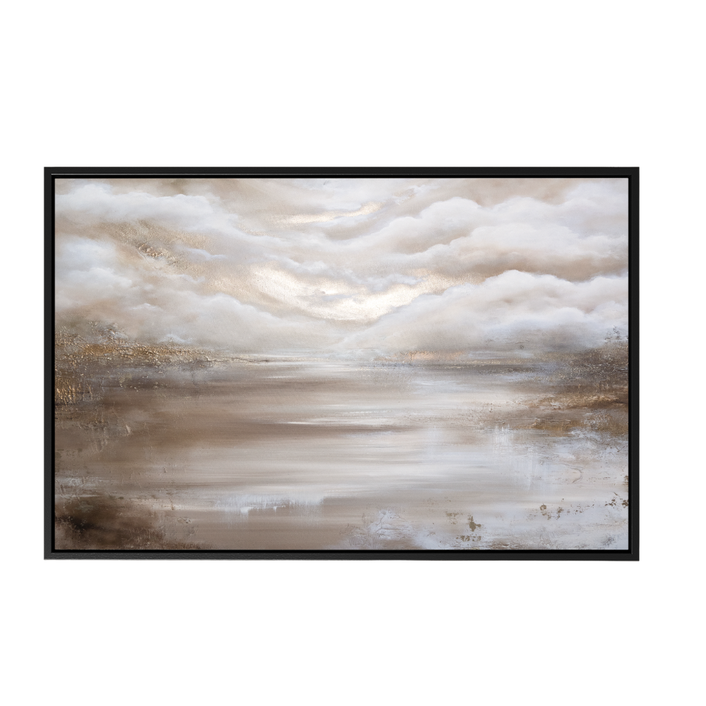 Through light and faith- Framed canvas print