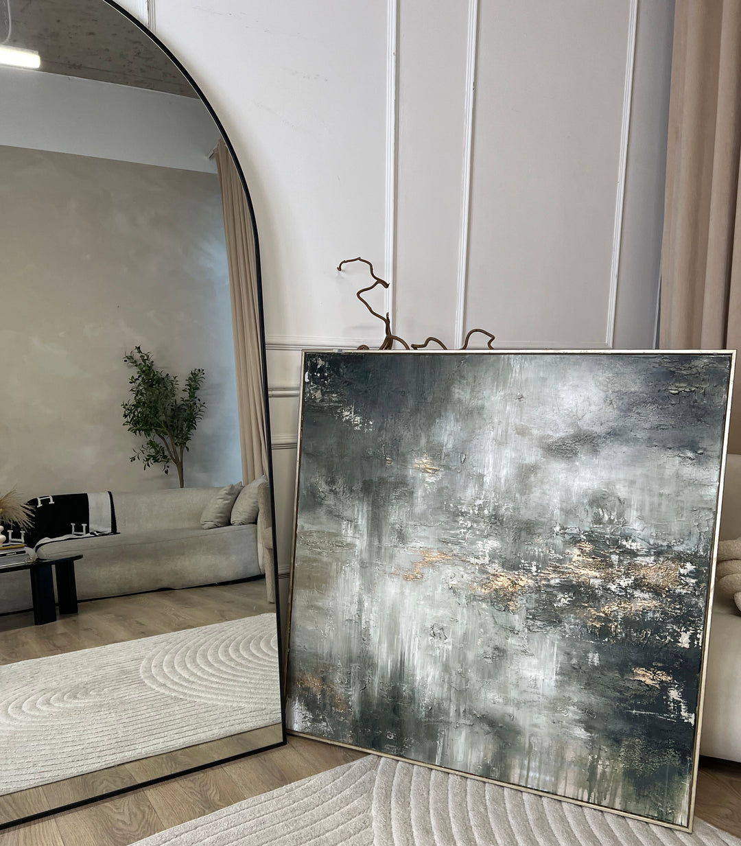 Whispers of Emerald Twilight- 100x100cm Original Oil Painting on Canvas