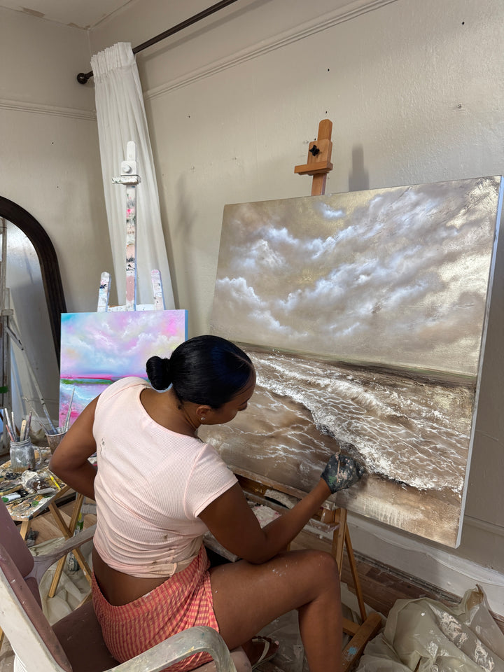 Where the Light Finds You -Original oil painting 100x100cm