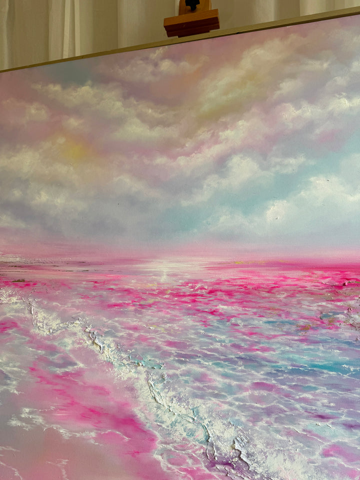 Where Happiness Blooms-Original oil painting 100x100cm