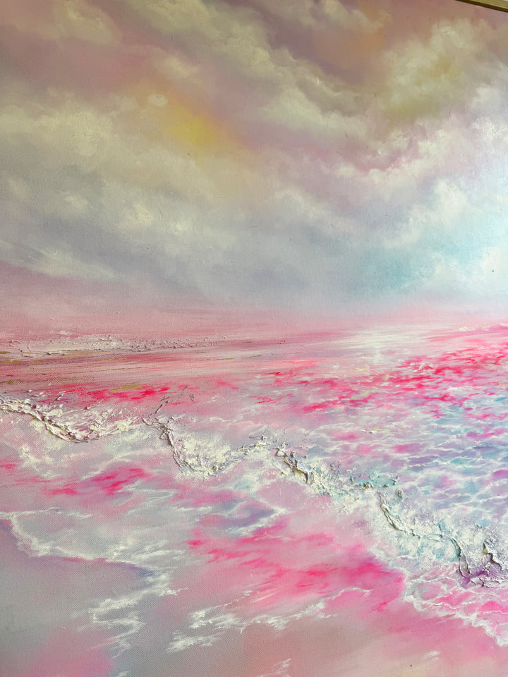 Where Happiness Blooms-Original oil painting 100x100cm