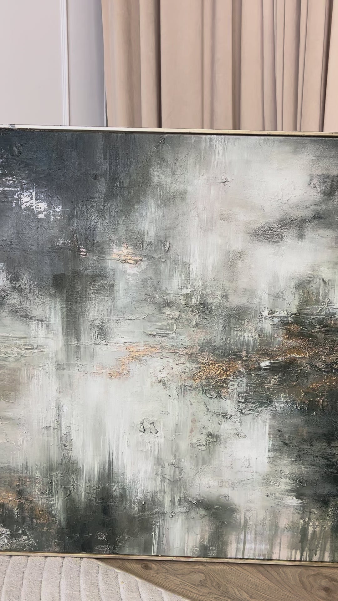 Whispers of Emerald Twilight- 100x100cm Original Oil Painting on Canvas