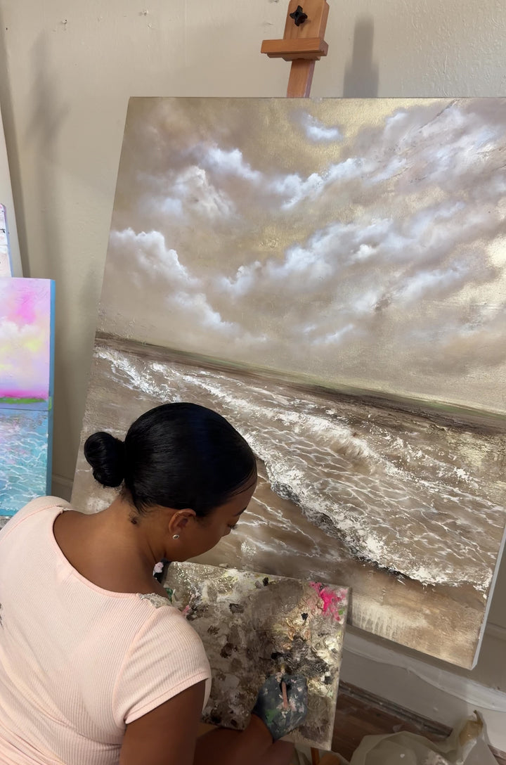 Where the Light Finds You -Original oil painting 100x100cm