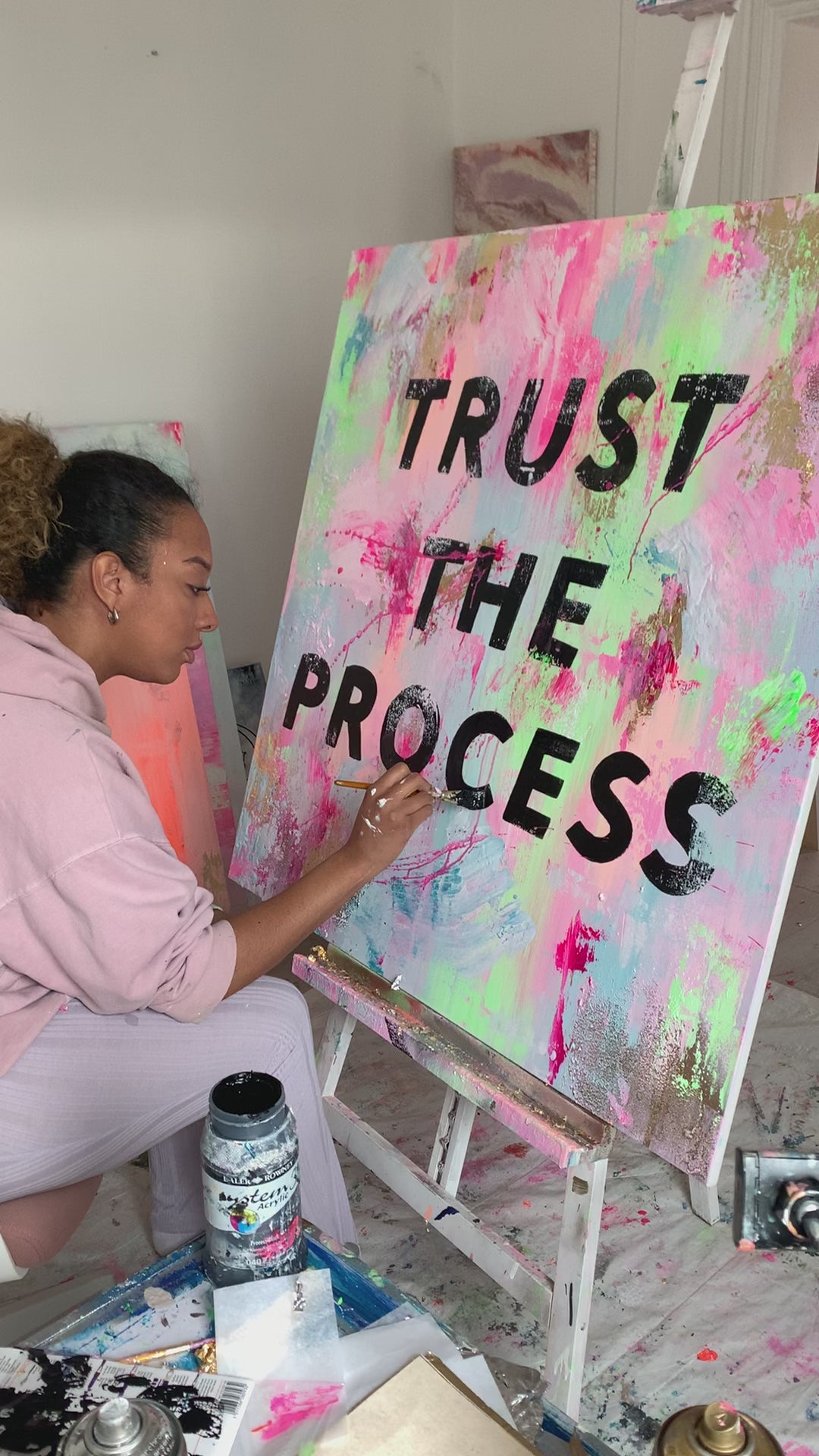 Trust the process original canvas