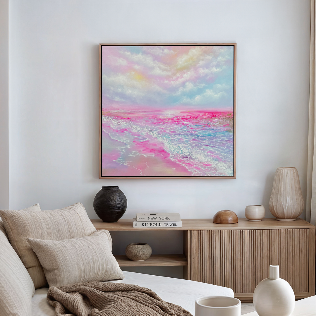 Where Happiness Blooms-Original oil painting 100x100cm