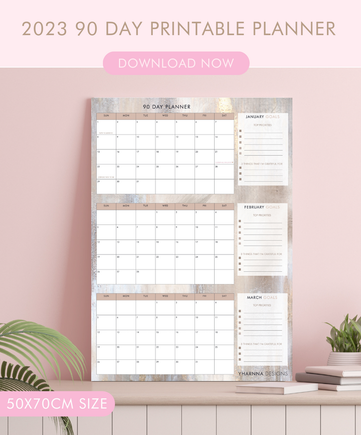 90 DAY PLANNER PRINTABLE DOWNLOAD