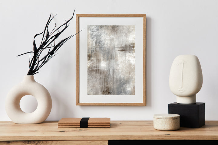 Burnt neutrals abstract downloadable print set of 3