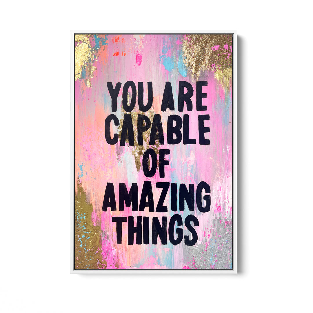 You Are Capable Canvas Quote