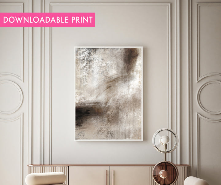 Soft mocha abstract downloadable print